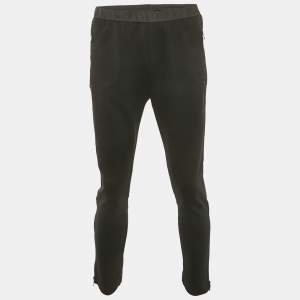 Prada Black Nylon Knit Jogger Pants M