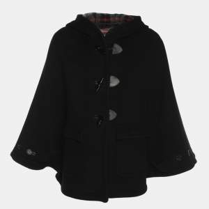 Pre Owned Prada Black Wool Blend Cape XXS