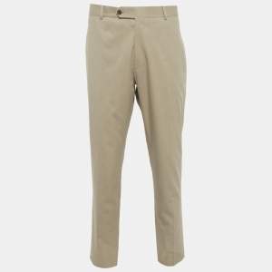 Pre Owned Prada Beige Gabardine Regular Fit Pants XXXL/Waist 37"