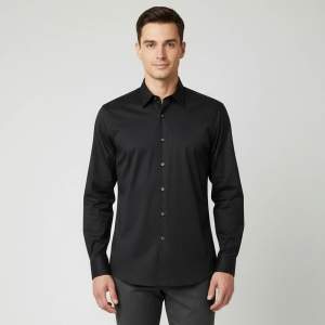 Pre Owned Prada Black Stretch Poplin Slim Fit Shirt XL