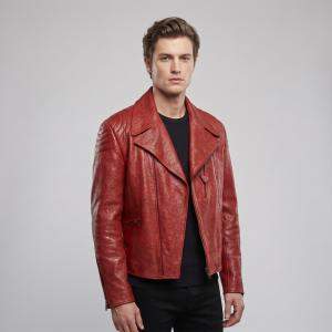 Pre Owned Prada Brown Hand-Dyed Quilted Leather Biker Jacket L