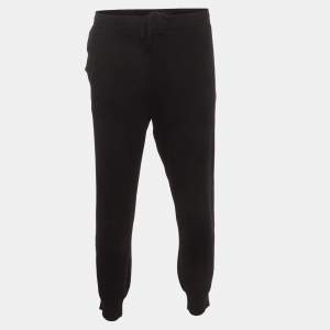Pre Owned Prada Black Knit Elasticated Waist Joggers XXL