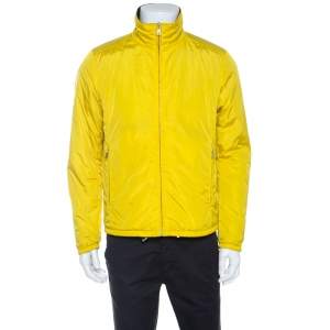 Prada Bicolor Quilted Zip Front Reversible Jacket M