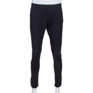Prada Black Jersey Patch Detail Track Pants S