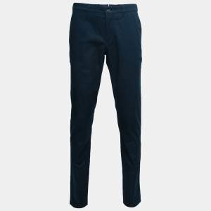 Prada Navy Blue Cotton Trousers L