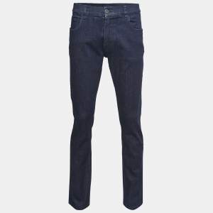 Prada Dark Blue Denim Tapered Jeans L Waist 34"