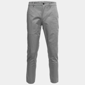 Prada Grey Stretch Cotton Trousers L