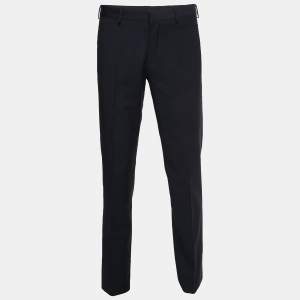 Prada Navy Blue Wool Tailored Trousers M 