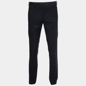 Prada Navy Blue Wool Tailored Trousers M