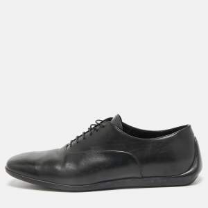 Prada Black Leather Lace Up Derby Size 42