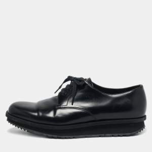 Prada Black Leather Lace Up Derby Size 43