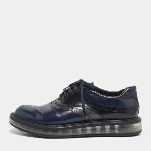Pre Owned Prada Two Tone Brogue Leather lace Up Derby Sneakers Size 43