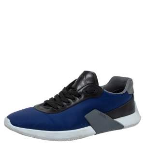 Prada Multicolor Nylon and Leather Low Top Sneakers Size 44