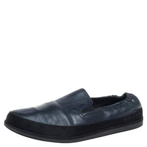 Prada Dark Grey Leather Sneakers Size 43