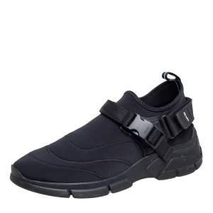 Prada Black Nylon Slip On Velcro Sneakers Size 40