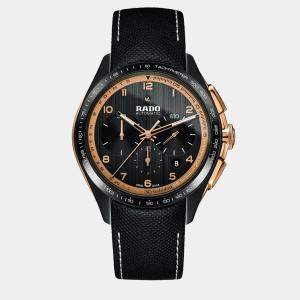 Rado Black leather watch 45 mm