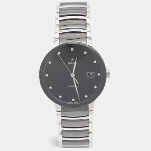 Rado Black High-Tech Ceramic Stainless Steel Centrix R30941752 Men's Wristwatch 39 mm