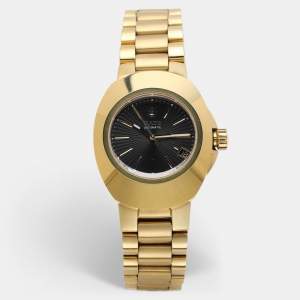 Rado Black Gold Tone Stainless Steel R12951153 Men's Wristwatch 35 mm