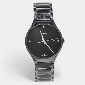 Rado Black High-Tech Ceramic Titanium Diamond True R27238722 Men's Wristwatch 40 mm