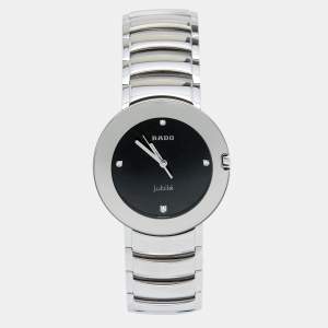 Rado Black Stainless Diastar Jubile 115.00625.3 Men's Wristwatch 35 mm