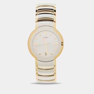 Rado Silver Two Tone Stainless Steel Coupole R22626123 Men's Wristwatch 35 mm 