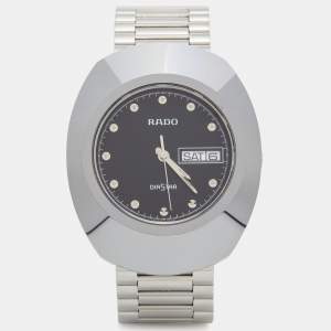 Rado Black Tungsten Carbide Stainless Steel Diastar 114.0391.3 Men's Wristwatch 35 mm