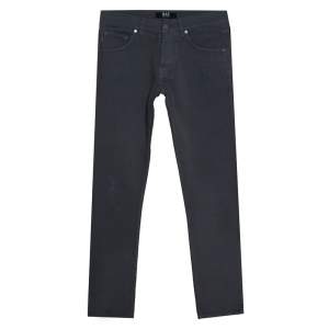 RAF by Raf Simons Shadow Grey Denim Distressed Slim Fit Jeans M