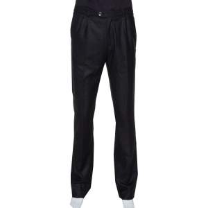 Raf Simons Black Wool Tailored Pants XL