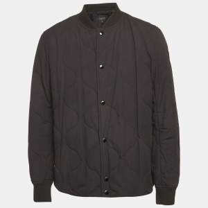 Pre Owned Rag & Bone Black Cotton Quilted Bomber Jacket L