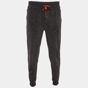 Pre Owned Ralph Lauren Collection Black Velvet Jogger Pants M