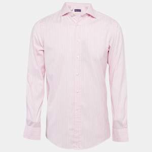 Ralph Lauren Pink Stripe Cotton Long Sleeve Shirt S