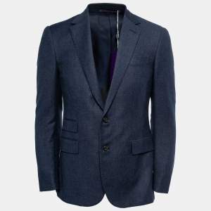 Ralph Lauren Purple Label Dark Blue Wool Tailored Blazer M