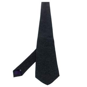Pre Owned Ralph Lauren Dark Grey Felt Cashmere Tie