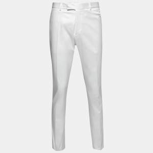 Ralph Lauren Purple Label White Cotton Slim Fit Trousers XXL Waist 38"