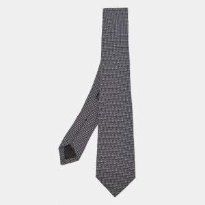 Ralph Lauren Navy Blue Patterned Silk Tie