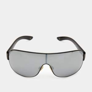 Pre Owned Ralph Lauren Black/Red RL7014 Shield Sunglasses