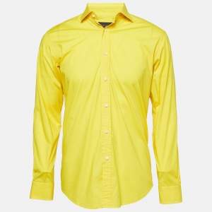 Pre Owned Ralph Lauren Yellow Cotton  Long Sleeve Shirts M
