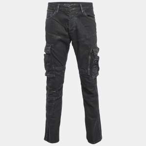 Ralph Lauren Blue Washed Denim Cargo Jeans M Waist 32"