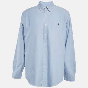 Pre Owned Ralph Lauren Blue Cotton Long Sleeve Shirt XXL
