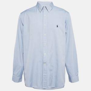 Ralph Lauren Blue Cotton Long Sleeve Shirt XXXL
