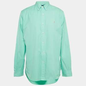 Pre Owned Ralph Lauren Green Cotton Slim Fit Shirt XL
