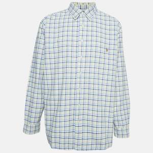 Ralph Lauren Yellow/Blue Checks Cotton Long Sleeve Shirt XXL