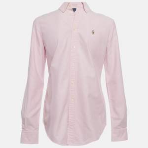 مملوكة مسبقًا Ralph Lauren Pink Cotton Long Sleeve Shirt S