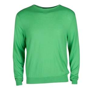 Pre Owned Ralph Lauren Parrot Green Long Sleeve Sweater XL