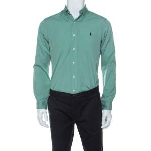Pre Owned Ralph Lauren Green Cotton Buttoned Shirt S