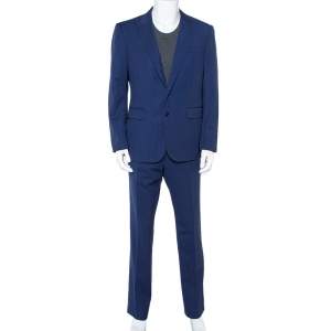 Pre Owned Ralph Lauren Blue Wool Suit XL