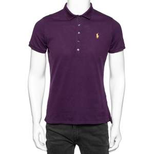 Ralph Lauren Purple Cotton Polo Tshirt XL