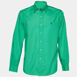 Ralph Lauren Green Cotton Button Front Shirt L