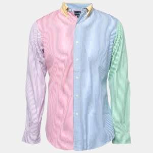 Pre Owned Ralph Lauren  Multicolor Striped Cotton Full Sleeve Shirt M