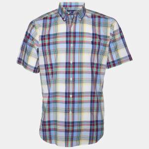 Ralph Lauren Muliticolor Cotton Checkered Half Sleeve Shirt M